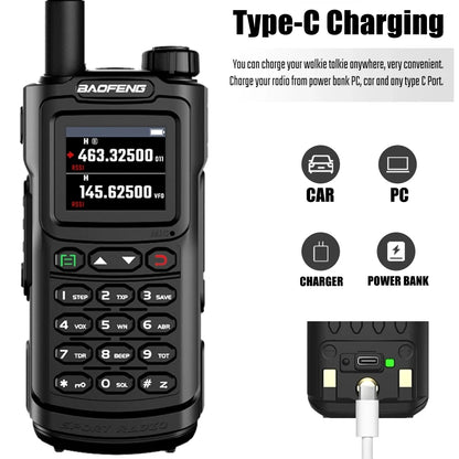 Baofeng Walkie Talkie UV-G30 Pro V1 10W Four Bands Long Range Portable Ham Radios Copy Frequency Waterproof 2-Way Radio Ham 2026