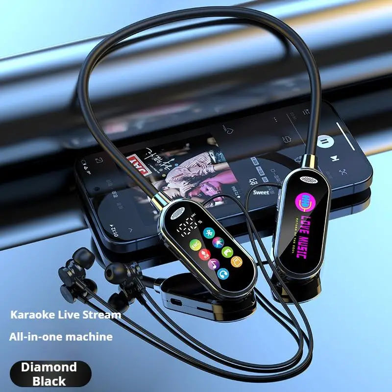 Long Battery Life HiFi Sound Bluetooth 5.4 Earphones with HD Mic Earbuds Wireless Headphones Sports Gaming Neck-hanging Headsets