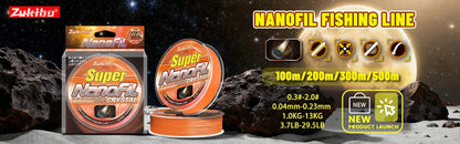 ZUKIBO Nanofil Crystal Unifilament Fishing Line Green Smooth Thin  Line Abrasion Resistant Zero Memory for Spinning Reels