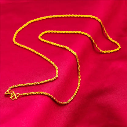 Twist Boss Chain Women's 24K Gold AU999 - Highly versatile twisted gold boss chain, fits all wrist sizes and shapes perfectly