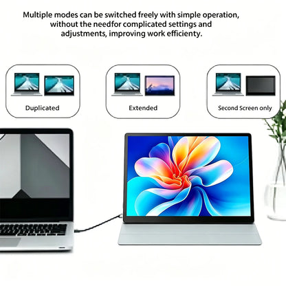 10.5'' FHD Portable Monitor Touch Screen External Monitor with Leather Case for Laptop Macbook Smart Phone Xbox gaming
