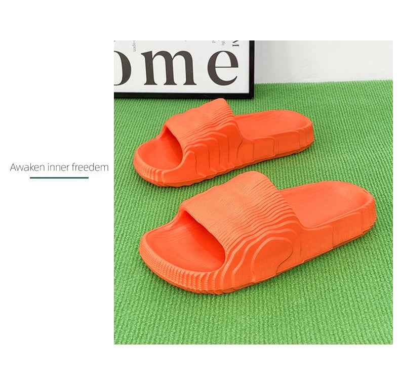 Summer Lightweight Beach Slides For Men Women Non Slip Soft Sole Solid Color Casual Sandals Couple Outdoor Slippers