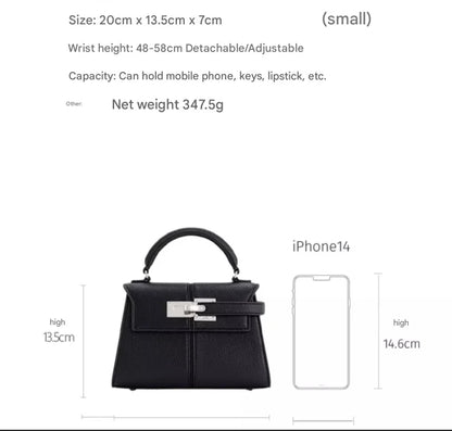 JW PEI Elise Women's Genuine Leather Top Handle Bag Trapezoid Satchel Crossbody Purse Elegant Shoulder Handbag Quiet Luxury Designer Style