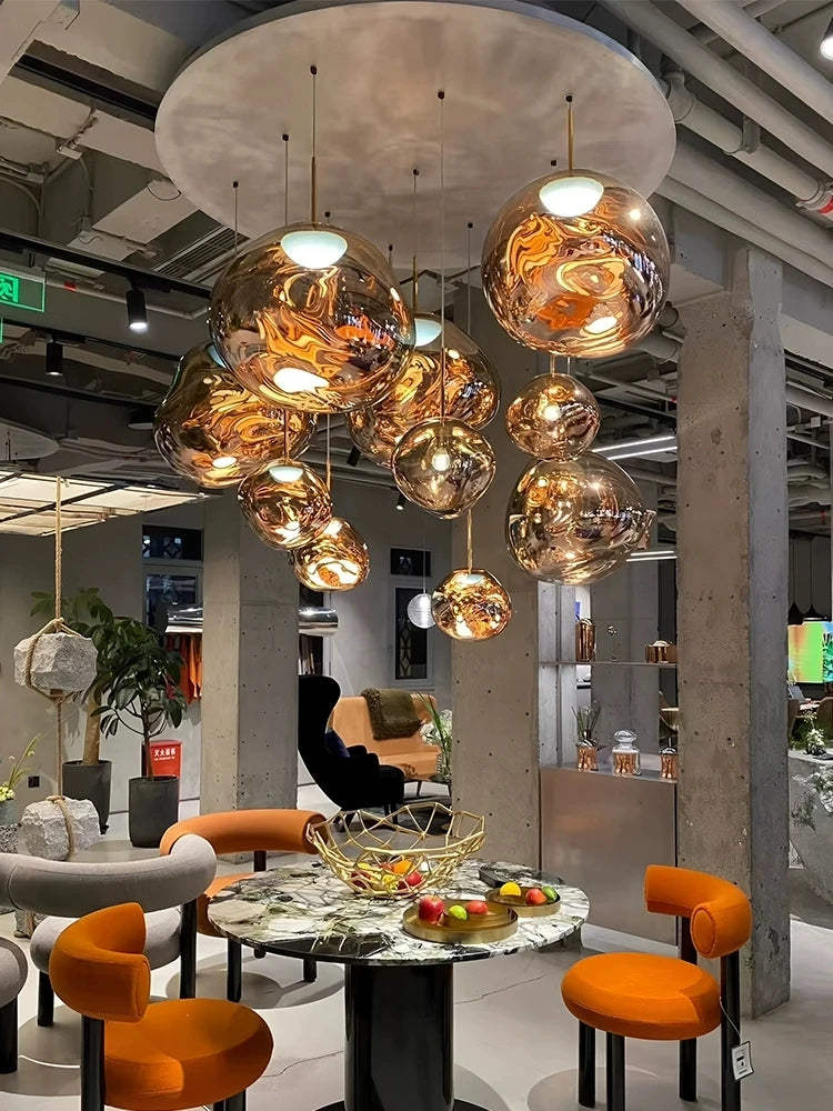 Original Lava Lamp Acrylic Pendant Lights LED Ceiling Pendant Lamp Duplex Staircase Villa Home Decor Lighting Fixtures Luminarie