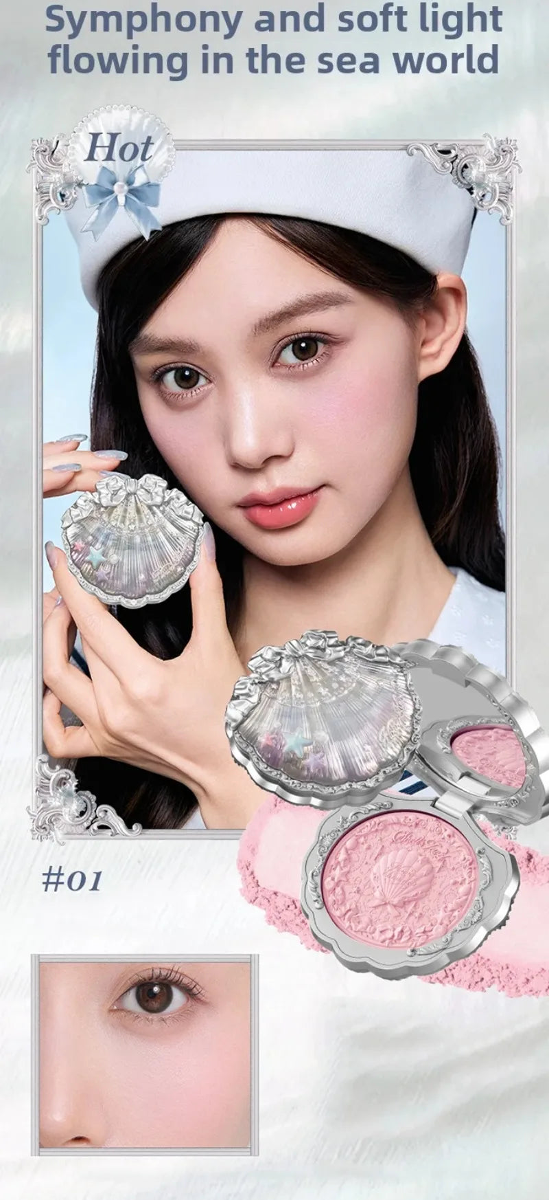 Flower Knows All In One Makeup Set Gift Box Garden Cushion Cream Foundation Matte Blush Long Lasting Velvet Lip Cream With Bag