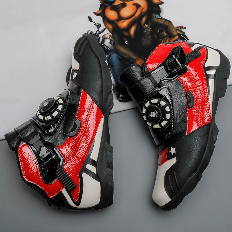 Motorcycle New Knob Adjustment Design Anti-fall Protective Boots Wear Protection Windproof Waterproof Anti-slip New Model
