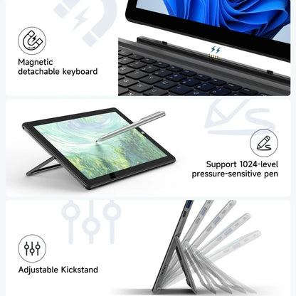 10.1” LCD Screen Windows 10 Tablet With Docking Keyboard 1920*1200 IPS 4GB RAM 128GB ROM 64-bit Intel Core N4020 CPU Dual Camera