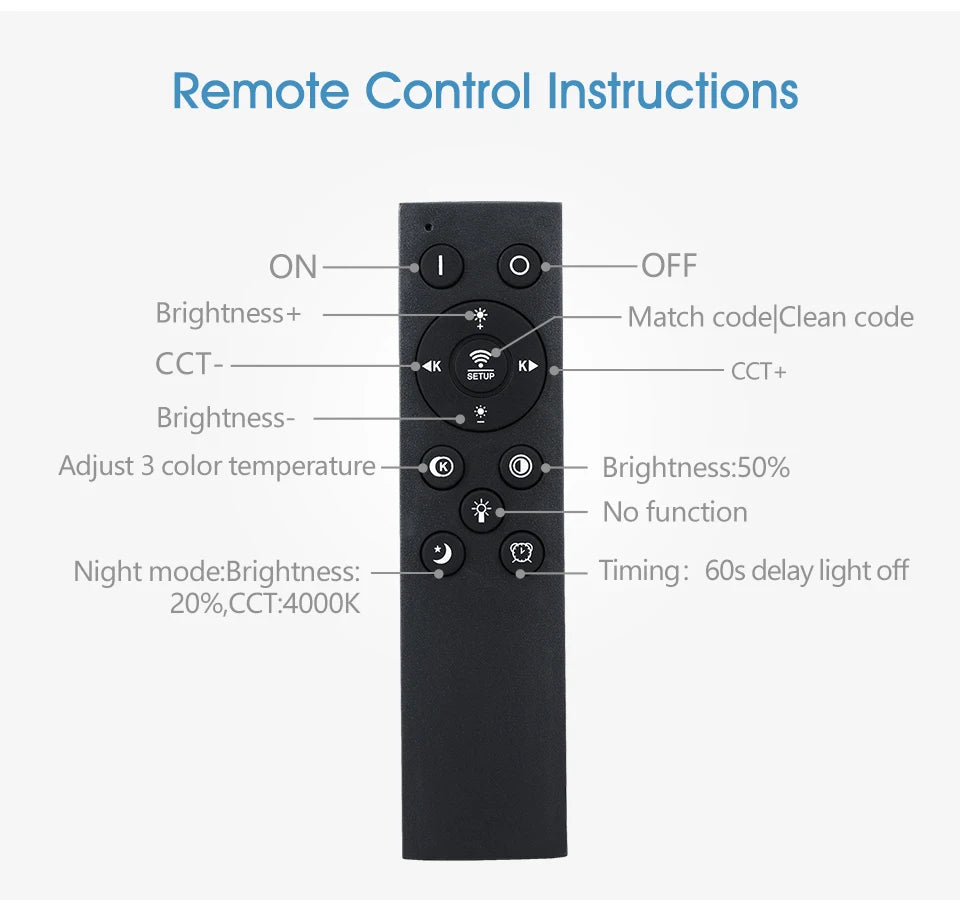 50CM Large Ceiling Lamp Smart APP/Remote Control Dimmable for Bedroom 48W Ceiling Lights AC 110/220V LED Lights for Living Room