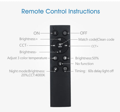50CM Large Ceiling Lamp Smart APP/Remote Control Dimmable for Bedroom 48W Ceiling Lights AC 110/220V LED Lights for Living Room