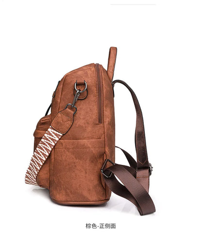 Trendy Women's Backpack Soft Leather Versatile Shoulder Crossbody Bag Large Capacity Travel Backpack Designer Luxury Storage Bag