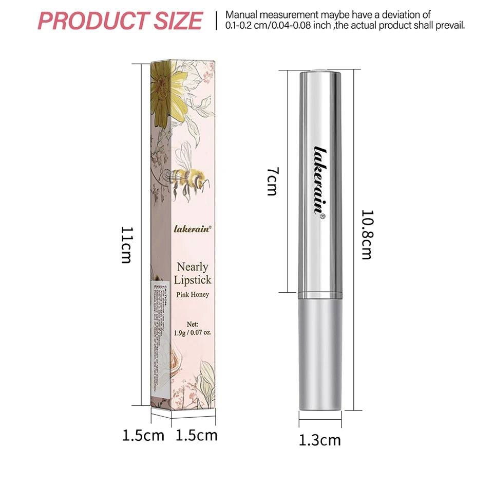 Lakerain Nearly Lipstick Lip Balm Natural Color Creamy Texture Long Lasting Moisturizing  Nourishing Lip Care Gloss Cosmetic