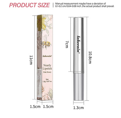 Lakerain Nearly Lipstick Lip Balm Natural Color Creamy Texture Long Lasting Moisturizing  Nourishing Lip Care Gloss Cosmetic