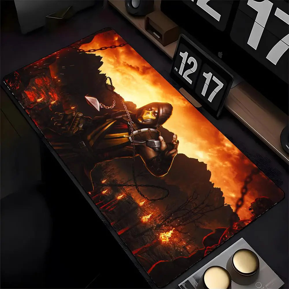 Mortal Kombat Mouse Pad Mousepad HD Printing Computer Gamers Locking Edge Non-slip Mouse Pad XXL90x40cm Keyboard PC Desk Pad