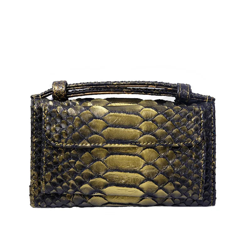 Luxury Snake Pattern Chain Flap Handbags Evening Clutches Crossbody Messenger Shoulder Bags Women Female Ladies Luxurious Purses