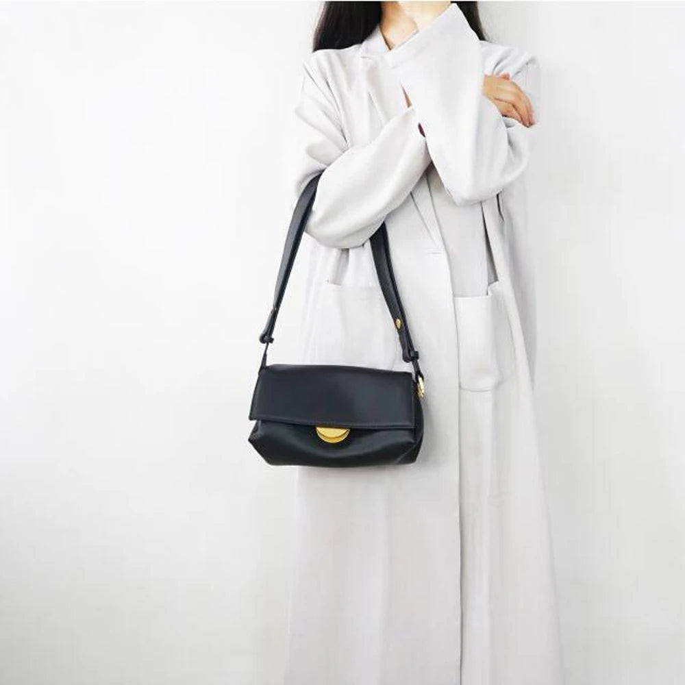 Leather Shoulder Bag for Women, Crossbody Bags, Multi Pockets, Adjustable Strap Purse, Luxury Handbag, Brand Design, Fashion