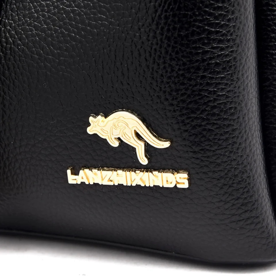 Luxury Hand bags For Women High Quality Pu Leather Three layers Ladies Shoulder Crossbody Bag Bucket Tassel Commuting Sac A Main