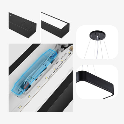 Large Energy-saving Pendant Lamp LED Ultra Wide Chandeliers High Bright Lighting Office Restaurant Home Living Room Lights LED
