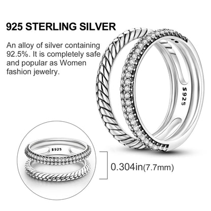 2026 New 925 Sterling Silver Rings Zircon Sparkling CZ Rings Rings For Women Original Wedding Fine Jewelry Accessories Gifts