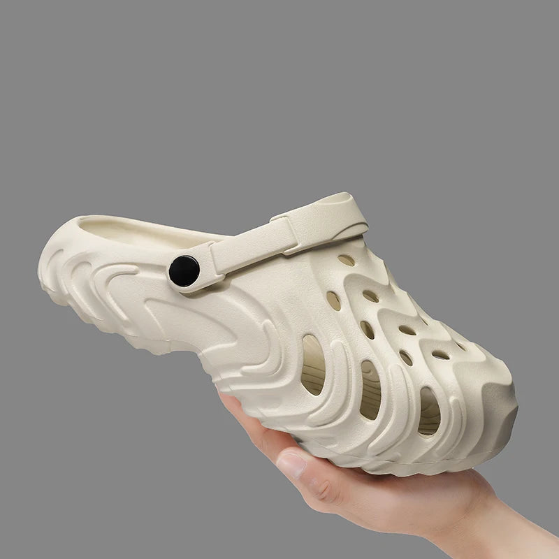 Summer Beach Clogs For Men EVA Breathable Slippers Outdoor Sandals Soft Slides Men Casual Water Garden Shoes Male Beach Sandals