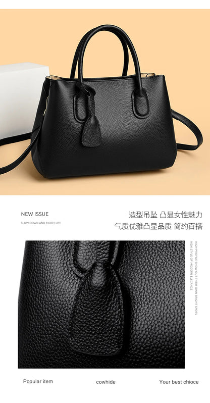 Genuine Leather Large Capacity 3 Layers Women Totes Designer Ladies Shoulder Crossbody Bags Fashion Female Handbags Sac A Main