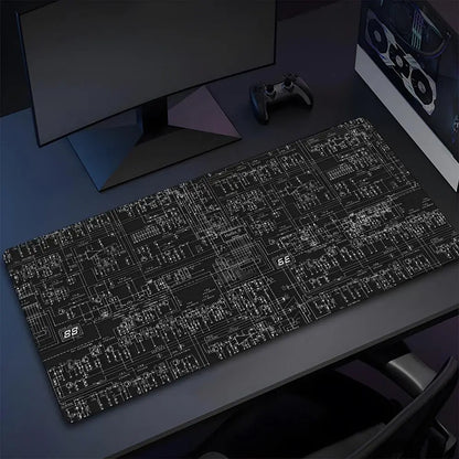 Black Circuit Board Pattern Mouse Pad High Quality Natural Rubber Mouse Pad The Most Professional Washable Laptop Mouse Pad