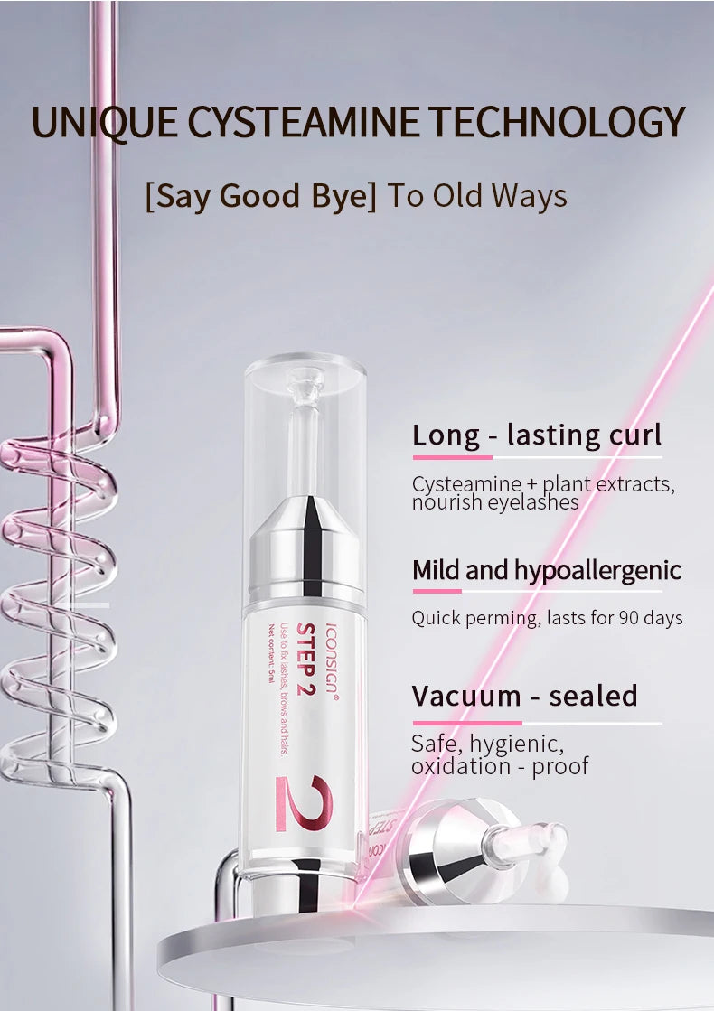 ICONSIGN Cysteamine Lift Kit 8-12 Min Plant Extract Vegan Ingredient Eensitive Skin Eyelash Brow lift Gift Beauty Makeup Sets