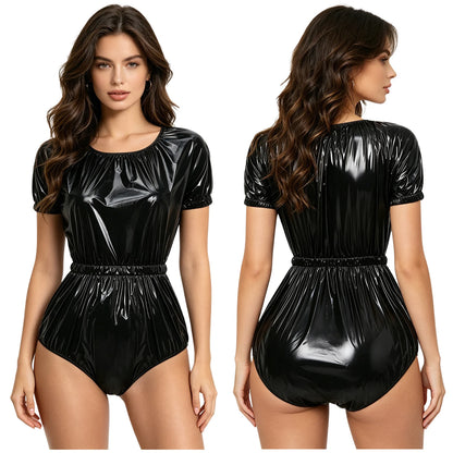 Women Men Washable Diaper Cover Sleeveless Waterproof Bodysuit Swimwear Clubwear Elderly Alzheimer Bedridden Adaptive Clothing