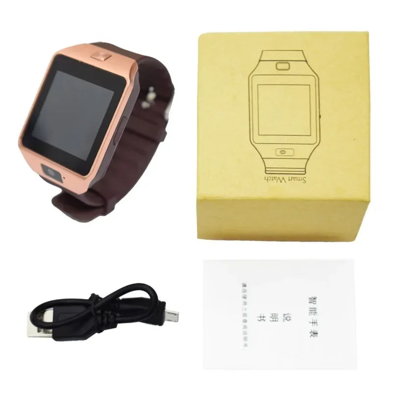 New Watches Mens 2025 Sport Watch Electronic Clock Support TF SIM Card Camera SMS Call Women Smartwatch for Android Phone