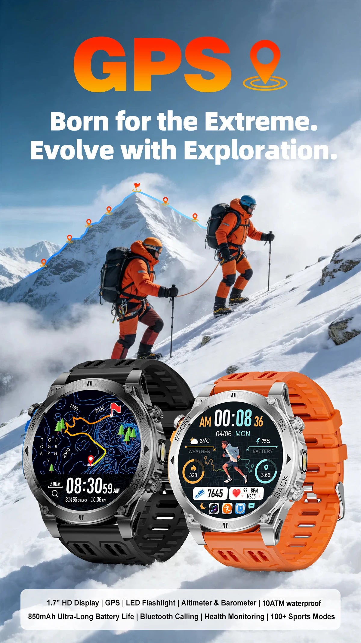 2026 New Military T-RX4 Ultra GPS Smart Watch Men 10ATM Waterproof Compass Flashlight Bluetooth Call Sports tracker Smartwatch