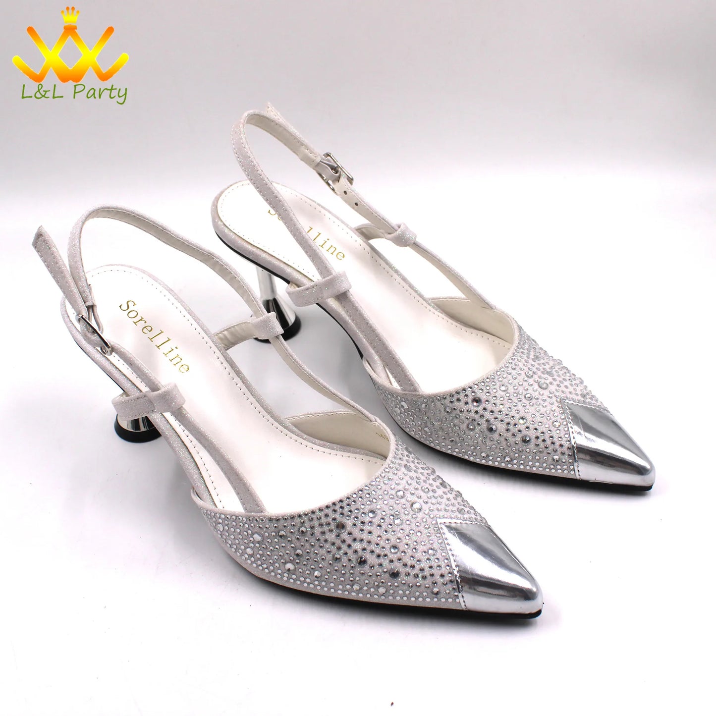 Sky Blue Color High Quality New Arrivals 2024 Italian Desing African Women Shoes and Bag Set Sweet Style Super Heels for Wedding