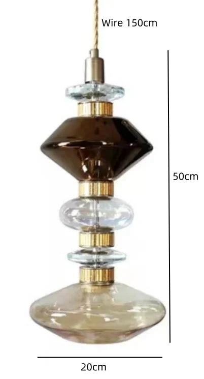 Modern Pagoda Home Design Glass Led Pendant Lights for Living Dining Table Room Apartment Bar Counter Simple Lusters Luminaires