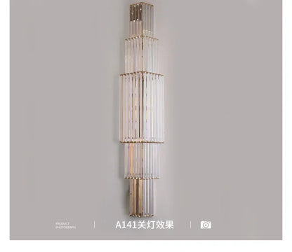 Luxury Hotel Lobby Large Big Crystal Wall Lamp for Club Hall Villa Living Room Bedroom Office Banquet Indoor Lighting Fixtures