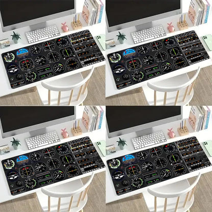 Brand Airplane Cockpit Mouse Pad Large Gaming Desk Mat Rubber Non-Slip Wear-Resistant Precise Tracking PC Student Office