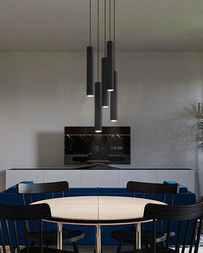 Modern LED Staircase Ceiling Chandelier Black Nordic Simple Indoor Lighting Fixture New Creative Design Island Long Hanging Lamp