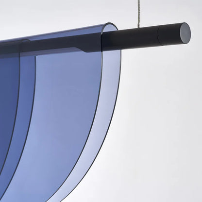 Nordic Blue Amber Acrylic Pendant Lights Living Room Makaron Hanging Lamp for Bedroom Dinning Room