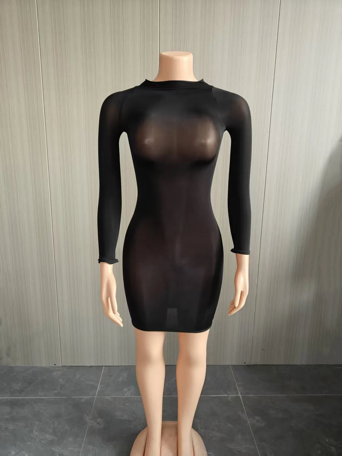 Sexy Oli Play Bodysuit Bodycon Jumpsuit Women Mesh Black See-through Outfit 2026 Spring New Ventilate Skinny Bodycon Club Skirt