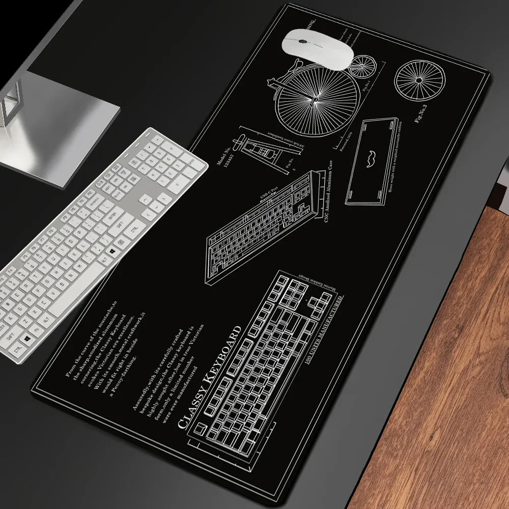 Xxl Mouse Pad Dualshot 2 Black Deskmat Playmat Laptop Anime Gaming Keyboard Rubber Pad on The Table Mouse Mat Pc Carpet