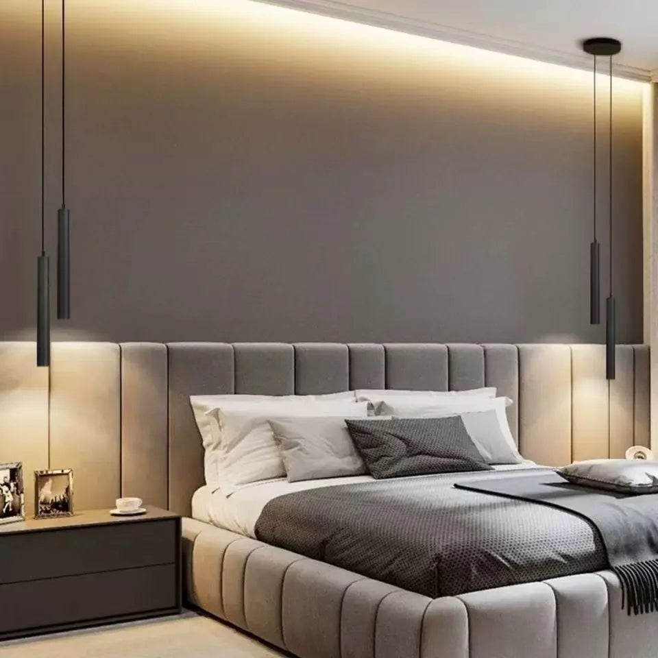 Nordic LED Cord Pendant Lighting for Kitchen Bedside Adjustable Line Suspended Hanging Lamps Chandelier Lights for Restaurant
