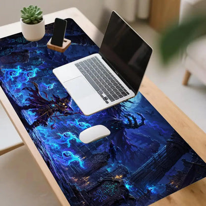Mystical Wizard Big Size Mouse Pad Non-slip Rubber Base Desk Mat for Home Office Daily Use Deskpad Keyboard Pad Mouse Mat