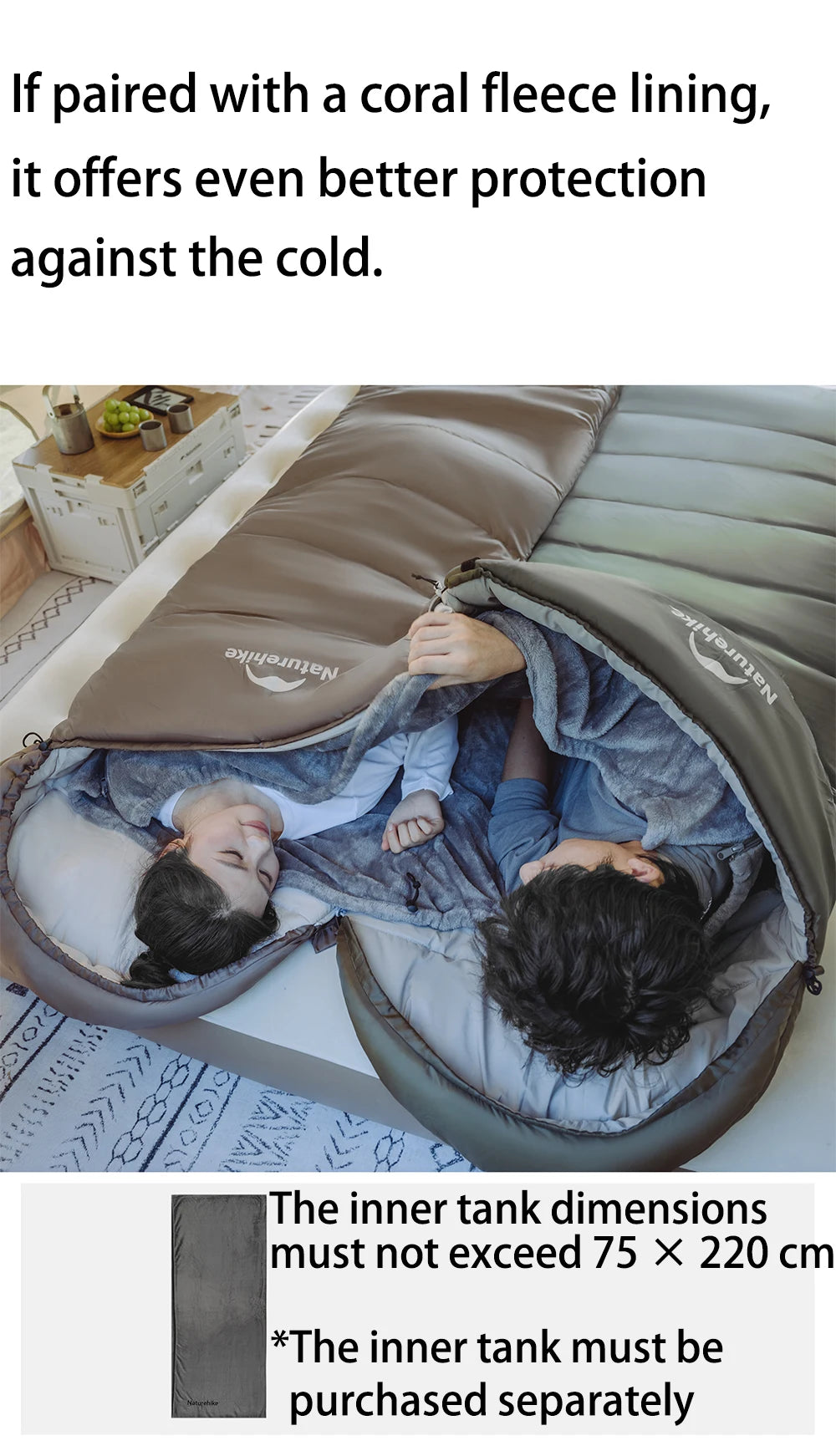 Naturehike Camping Sleeping Bag Ultralight Waterproof 4 Seasons Warm Envelope Type Sleeping Bag for Outdoor Hiking Backpacking