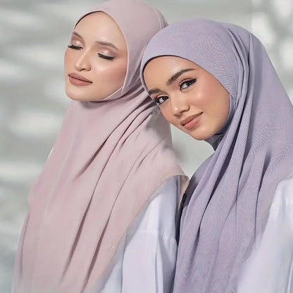 Muslim Islamic Jersey Modal Hijab Scarf Instant Hijabs Headscarfs For Women Long Scarves Head Wrap Shawl Bonnet Hijabe Femme