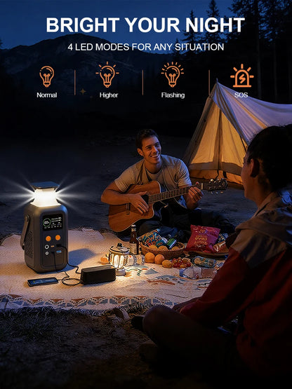 CTOLITY AXP200 200W Portable Solar Generator 192Wh Power Station Lifepo4 Battery Camping Power Bank Emergency Supply 140W PD