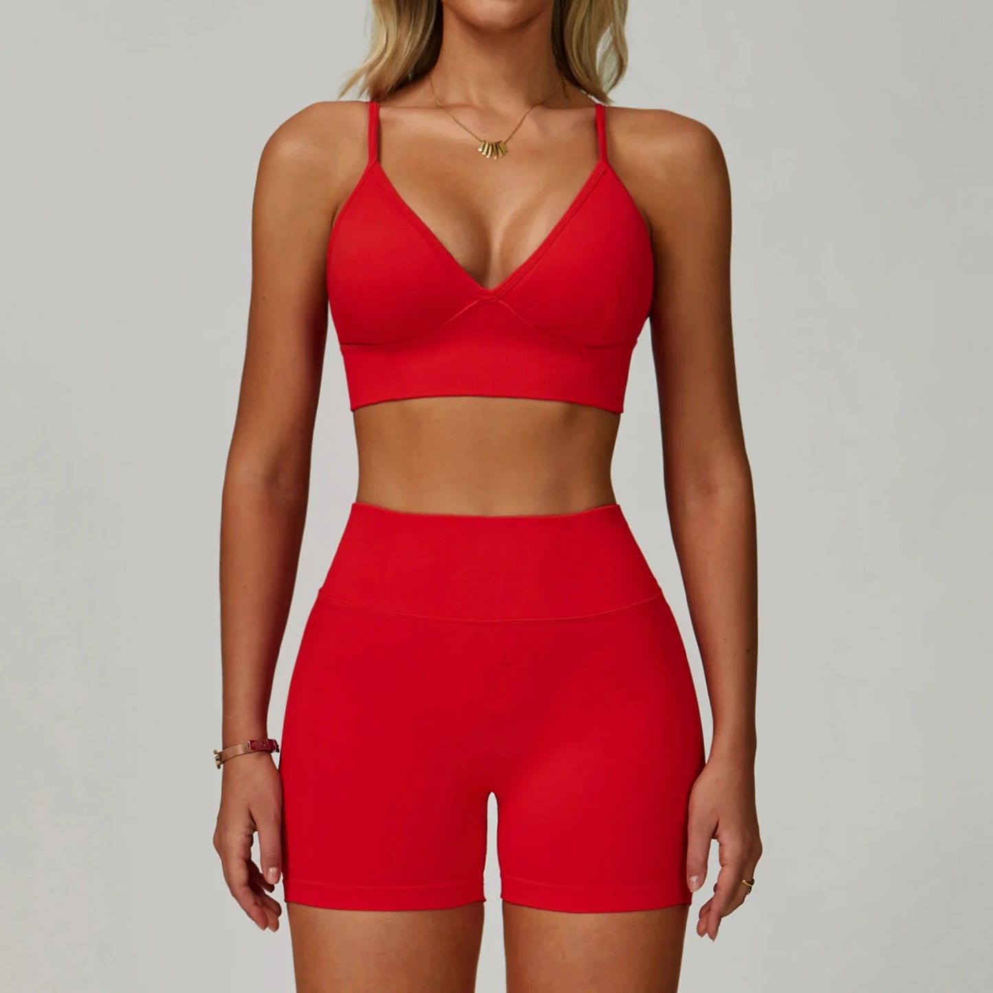 2/3PCS Seamless Sport Yoga Set Women's Breathable High Waist Fitness Sportwear Women Sports Underwear Set Gym Workout Clothes