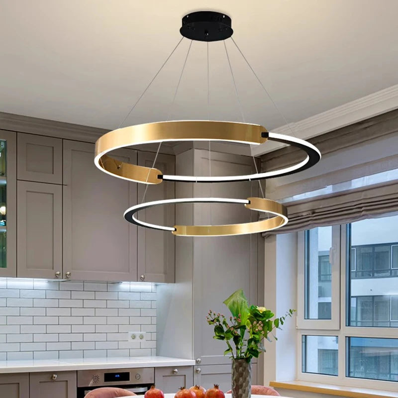 Modern rings long Pendant lights led Chandeliers for living room 2023 indoor lighting Ceiling lamp interior lighting Chandeliers