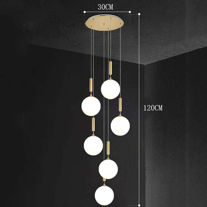 Modern Stair Chandelier Pendant Lights Indoor Lighting Ceiling Lamp Hanging Light LED Chandeliers for Living Room Indoor Lightin