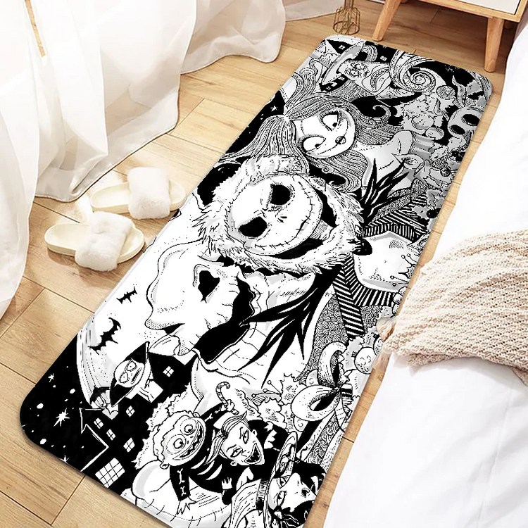 Jack Skellington Door Mat Entrance Non-slip Doormat Washable Kitchen Carpet Living Room Hallway Rugs Bathroom Bath Door Mats