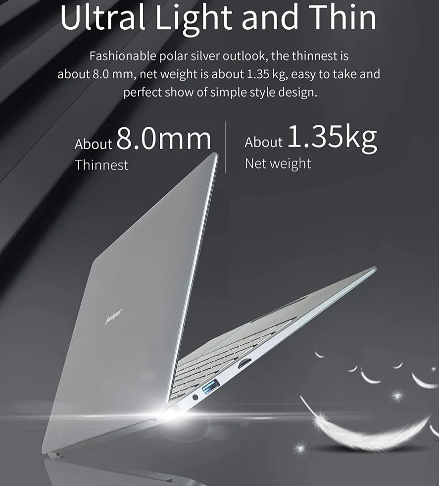 14.1 INCH 6GB RAM DDR3L 128GB ROM Windows 10 Laptop PC Intel Celeron N3450 with Docking Keyboard Dual Camera