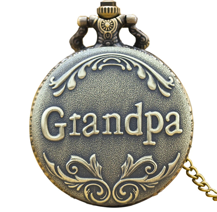 Vintage Quartz Pocket Watches With Chain Retro The Greatest Pocket Watch Necklace For Grandpa Dad Gifts Reloj De Bolsillo