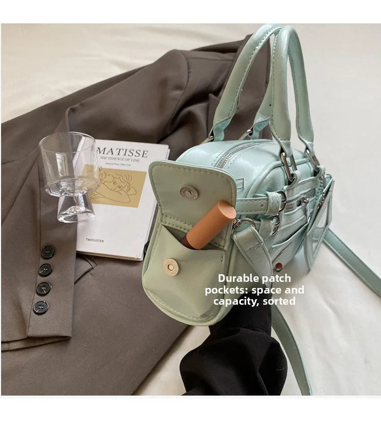 Stylish Design Glossy PU Sqeare Shoulder & Crossbody Bags Solid Zipper Hot Trendy Designer Style Handbags for Women 2025 New