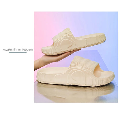 Summer Lightweight Beach Slides For Men Women Non Slip Soft Sole Solid Color Casual Sandals Couple Outdoor Slippers